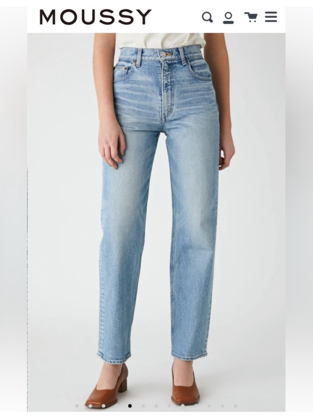 Moussy Plain Straight-Leg Jeans